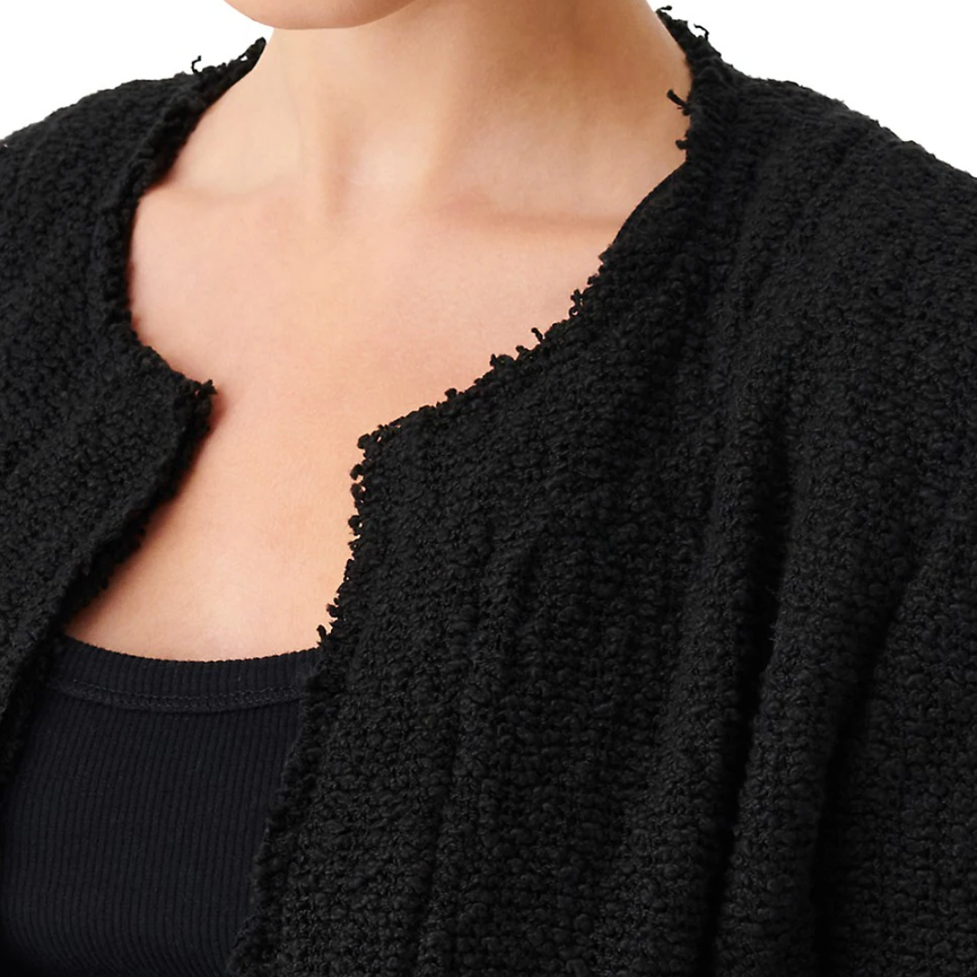 Taran Textured Jacket in Black