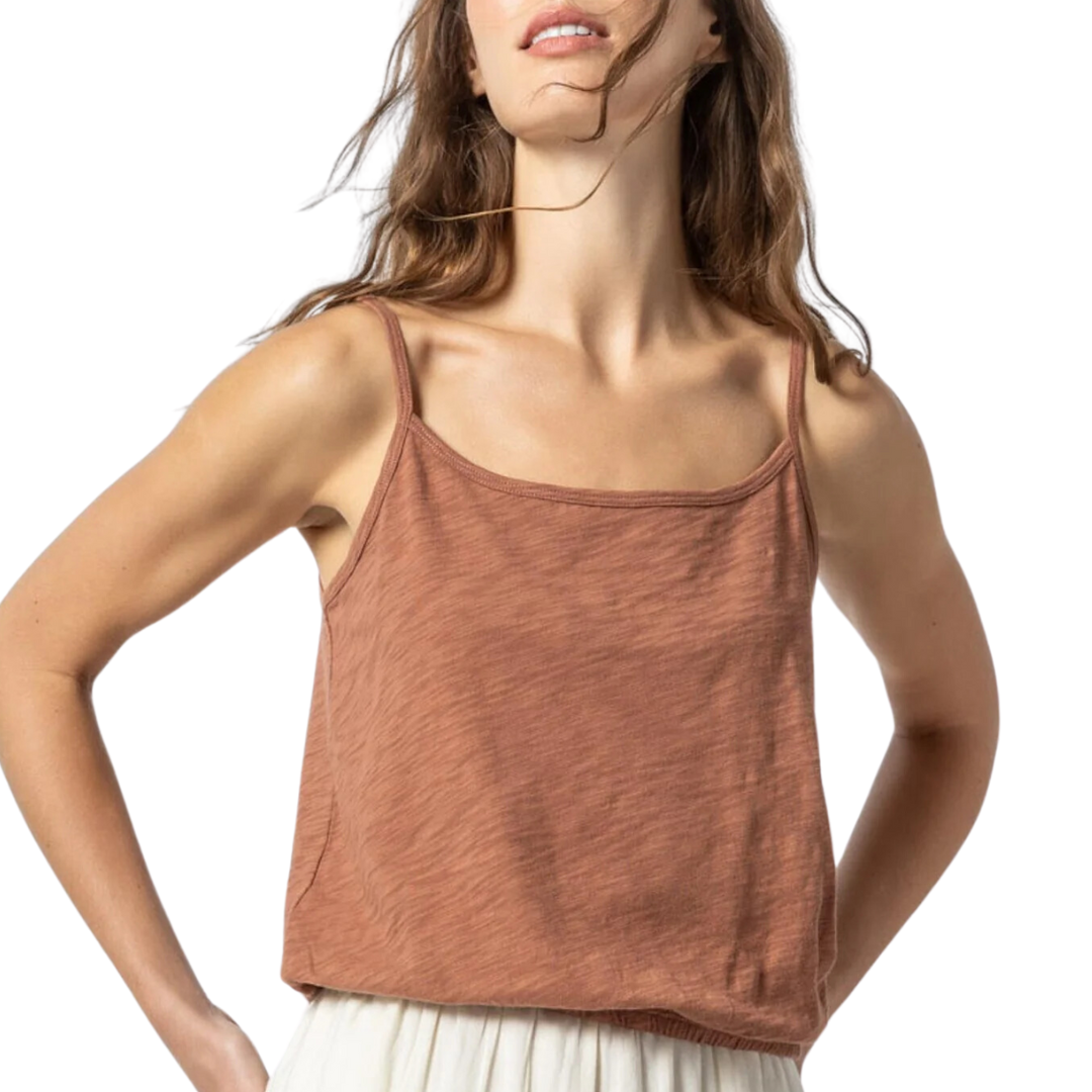 Elastic Hem Camisole in Burnt Sienna