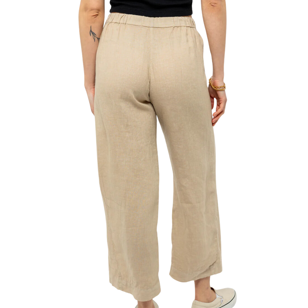 Lola Linen Pant in Biscuit