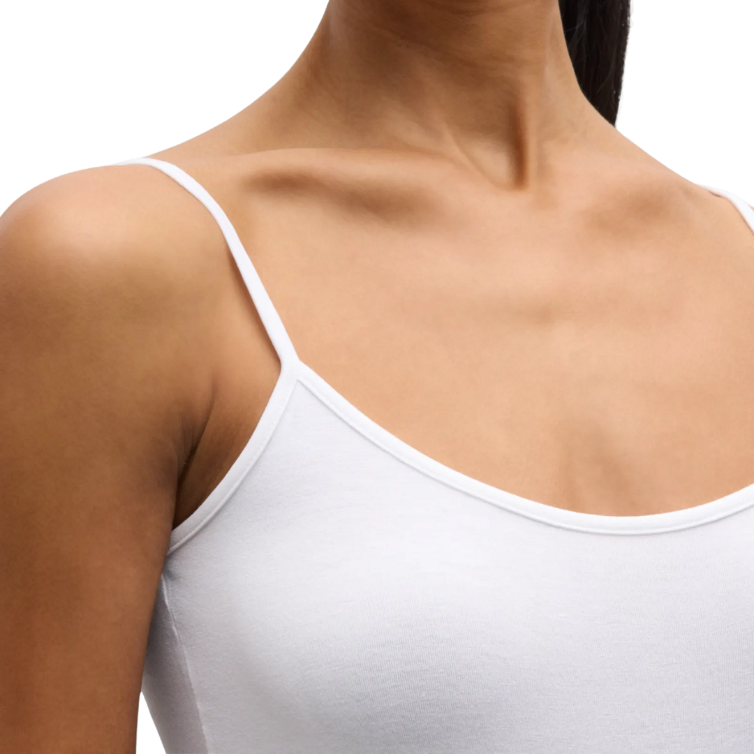Soft Touch Tank with Adjustable Straps in Blanc