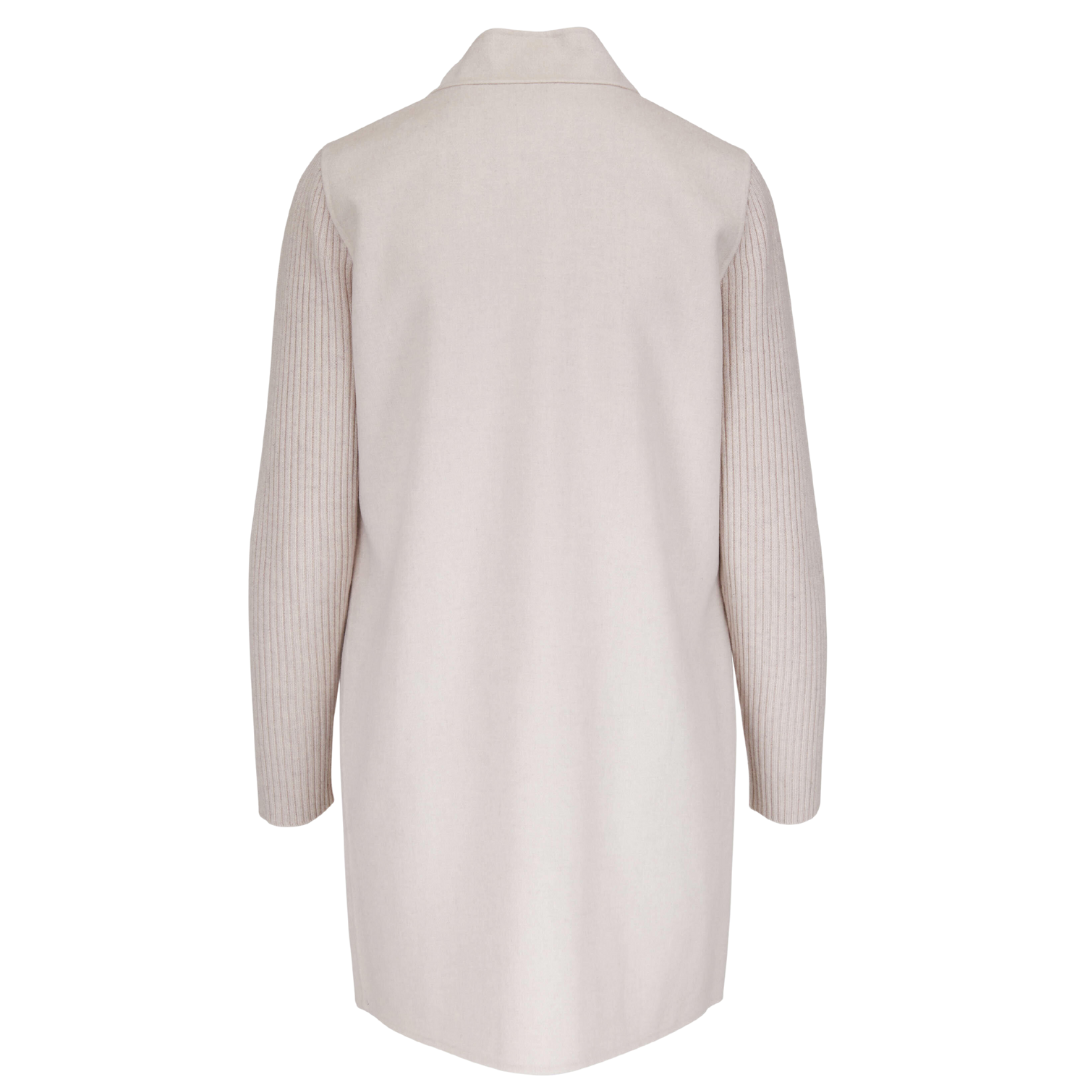 Rib Sleeve Coat in Birch