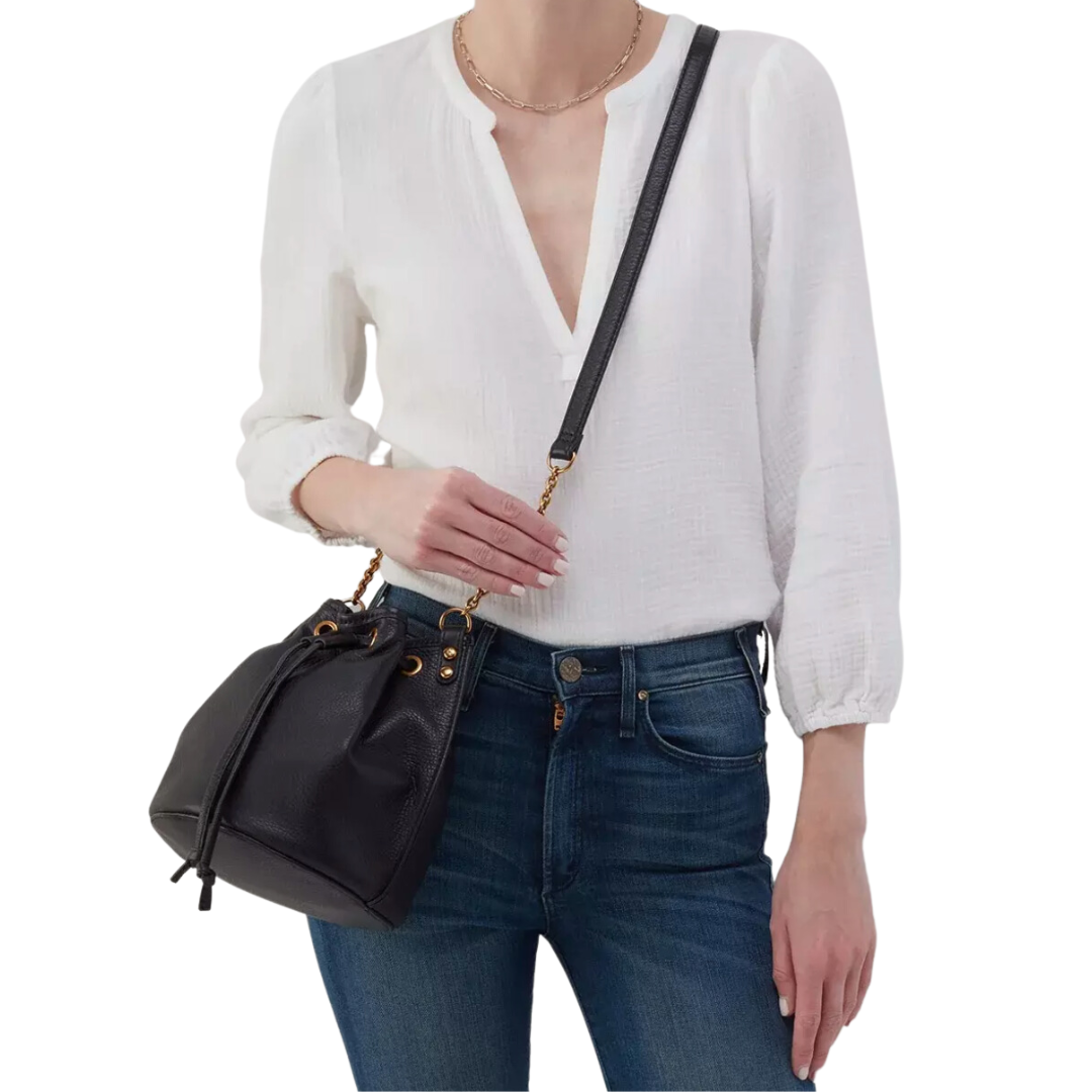 Pier Bucket Crossbody in Black