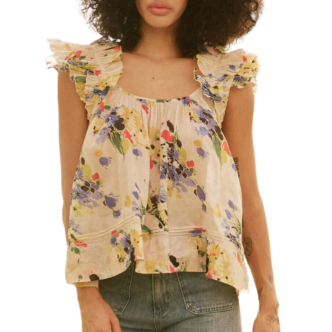 The Dove Top in Bright Grove Floral