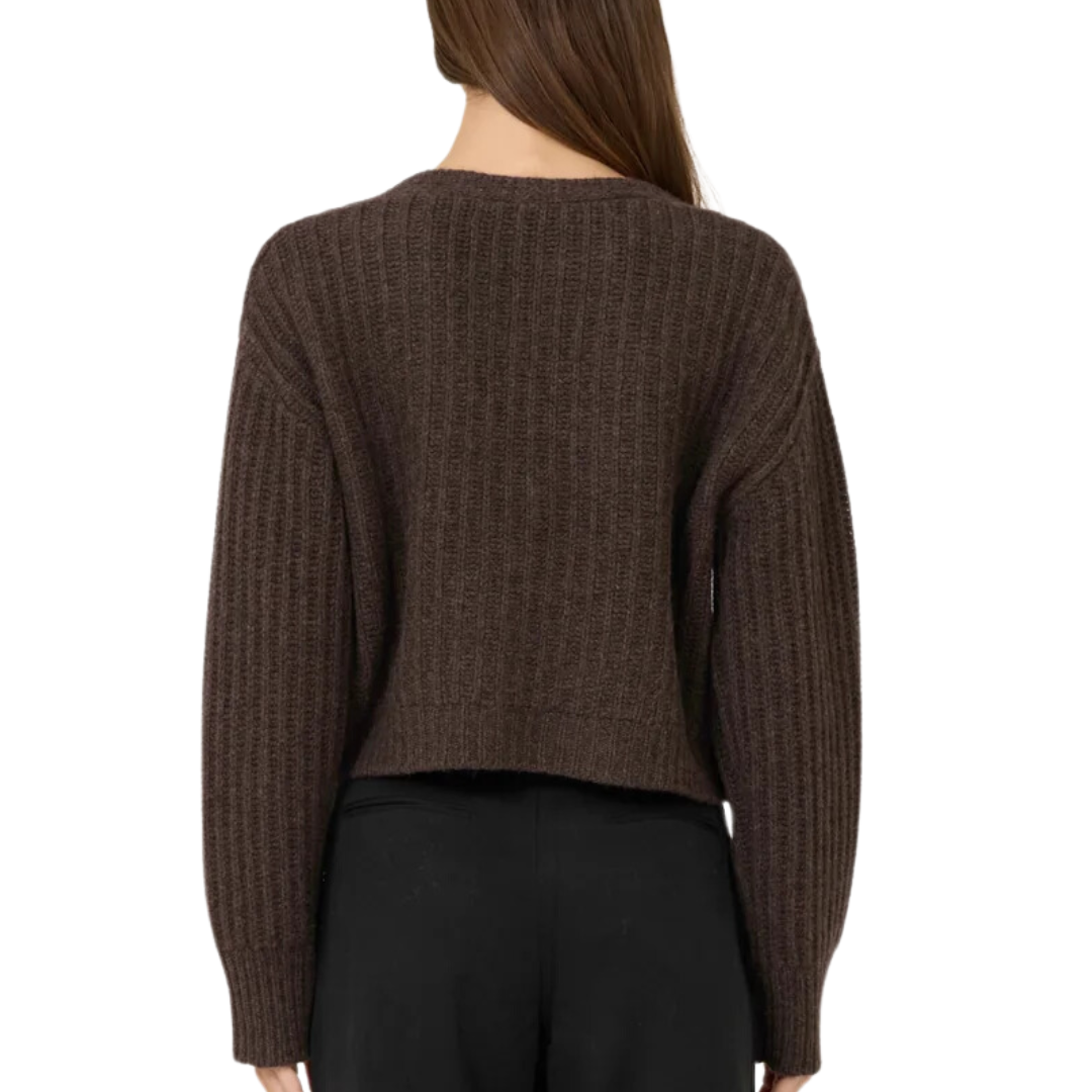 Polly Cashmere Cardigan in Coffee