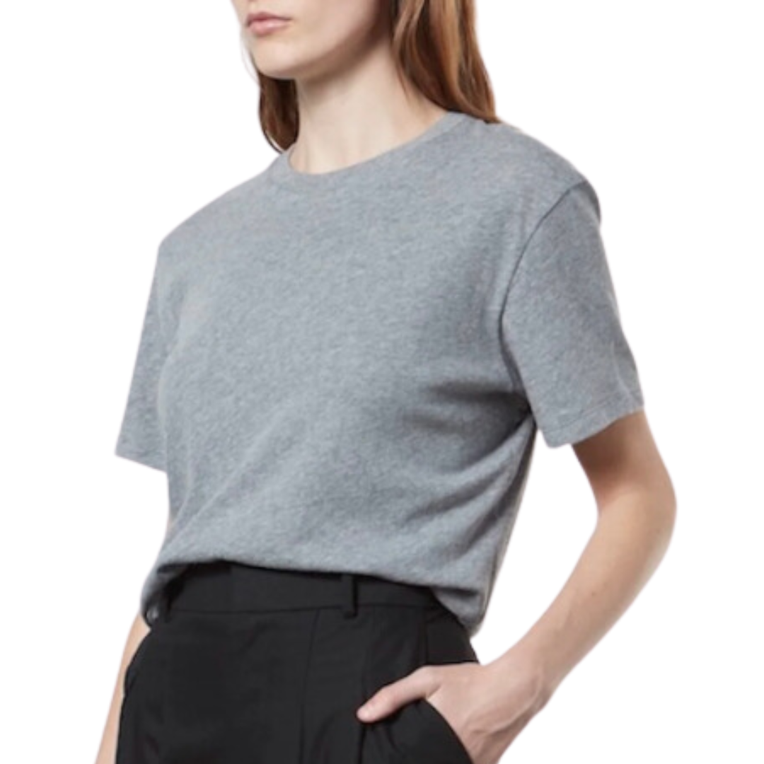 Cashmere Loose S/S Tee in Smoke