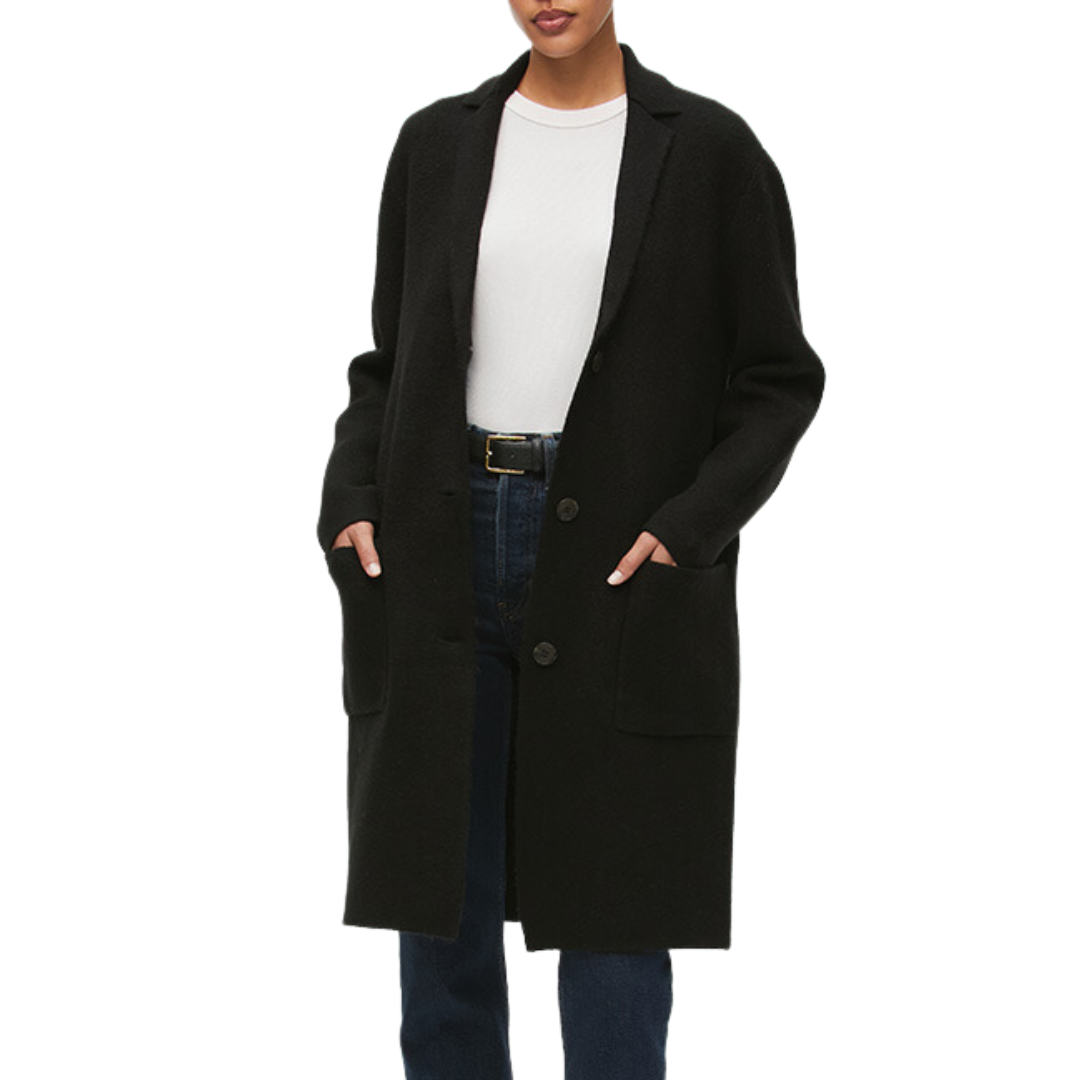 Sumi Knit Coatigan in Black