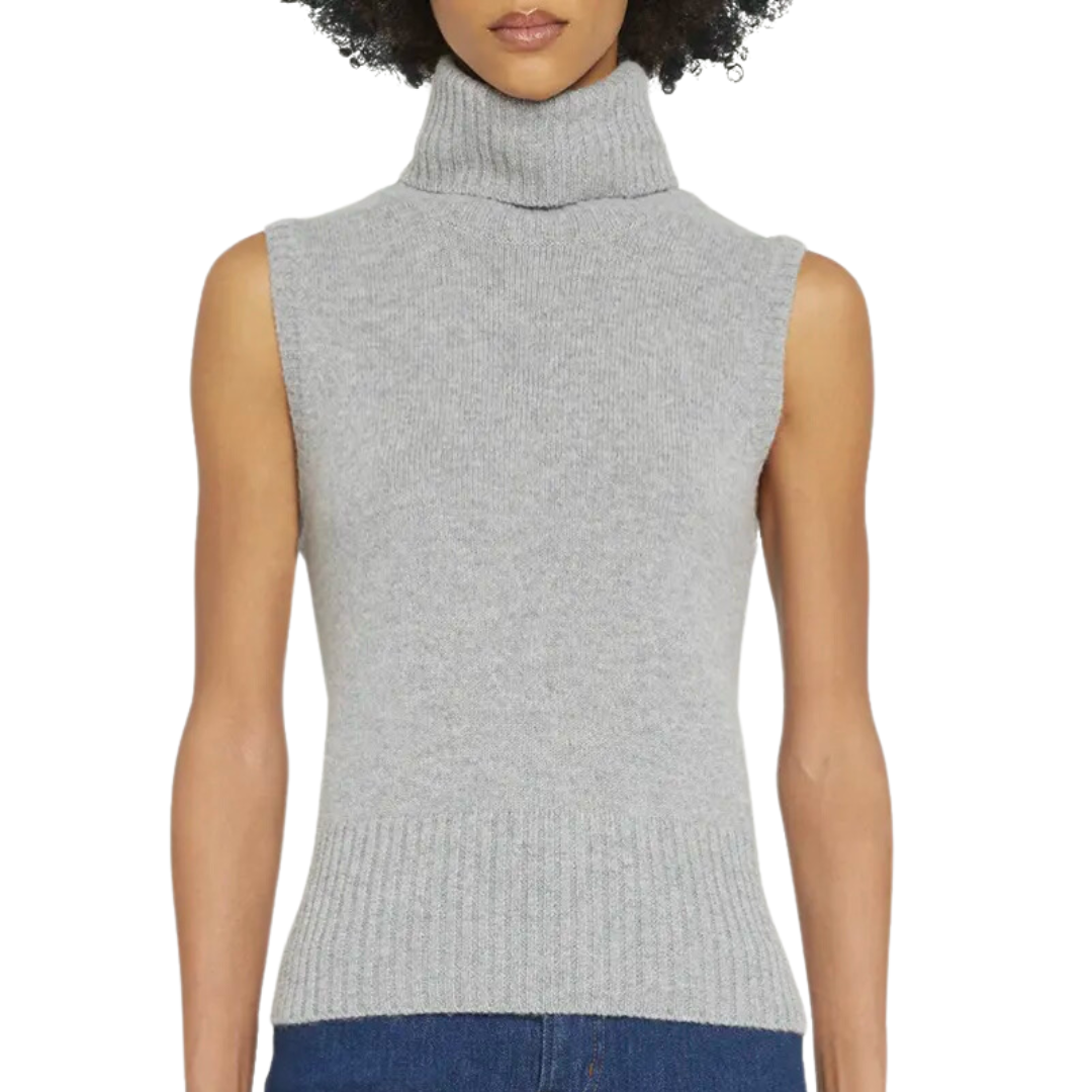 Mazzy Cashmere Shell in Heather Grey