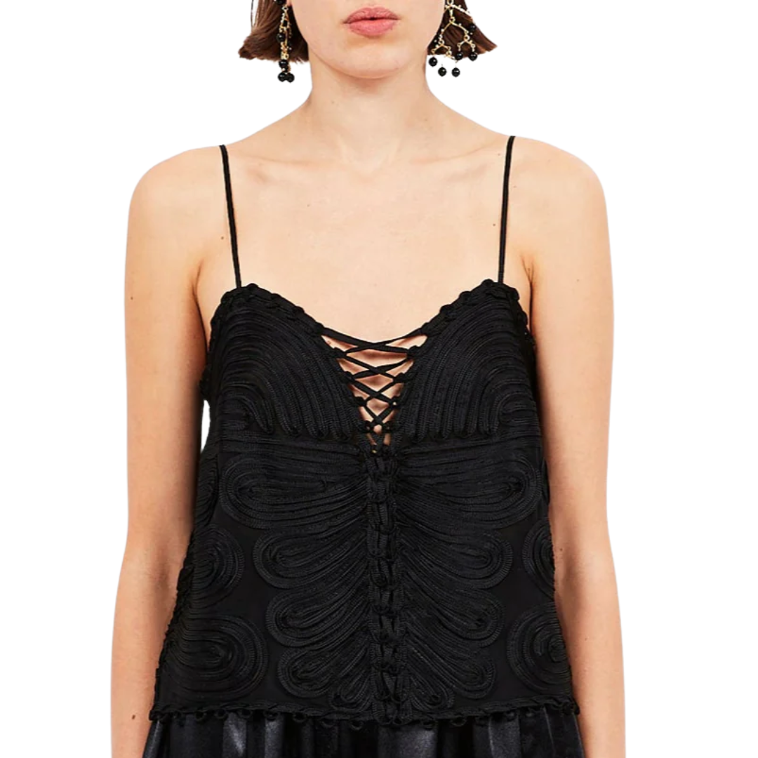Zina Top in Noir