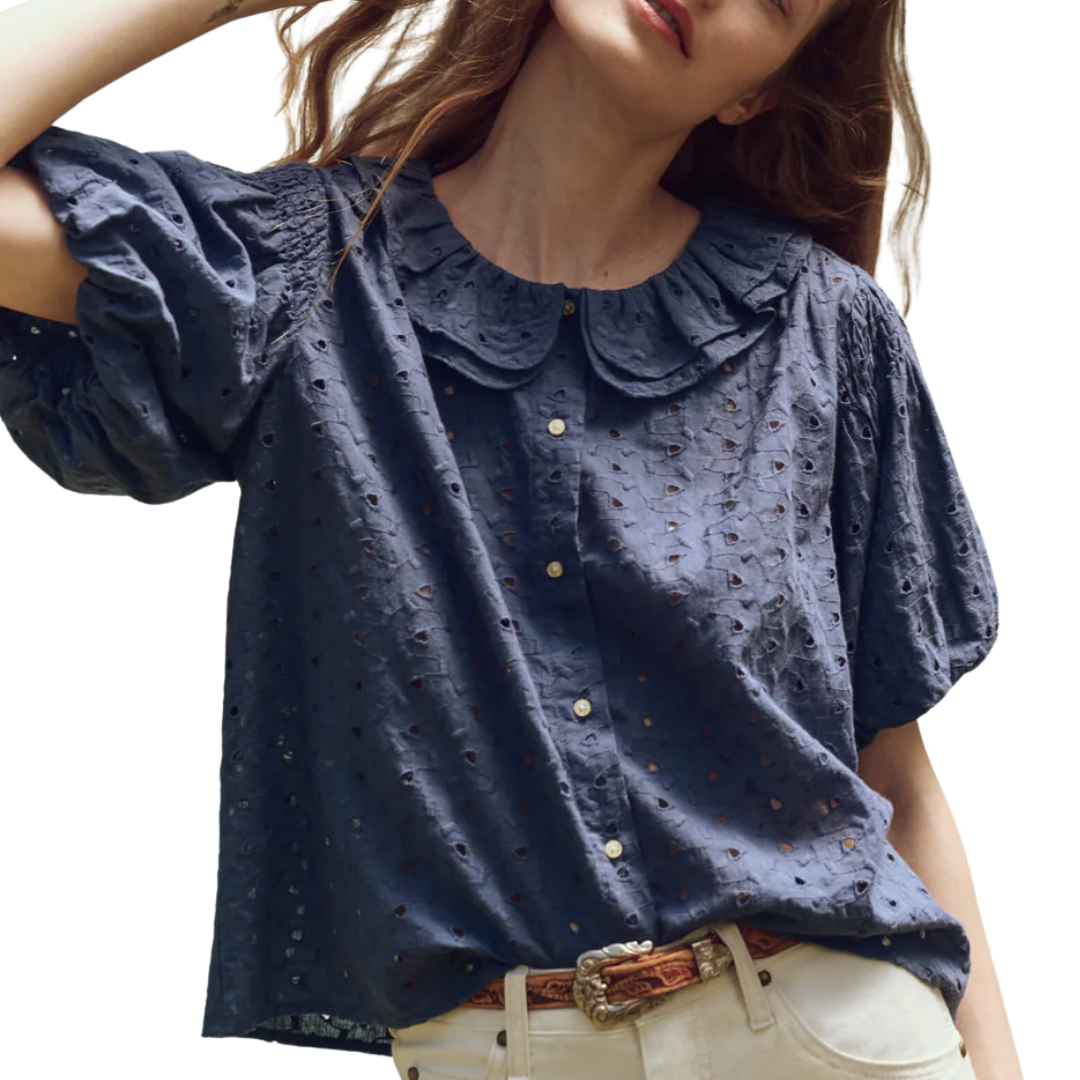 The Artisan Top in Riverside Blue