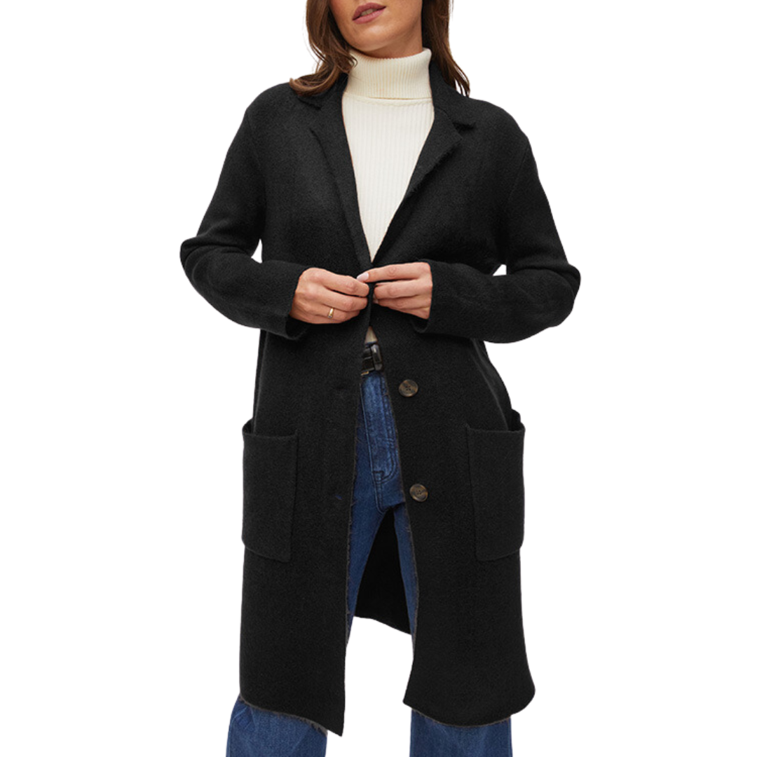 Sumi Knit Coatigan in Black