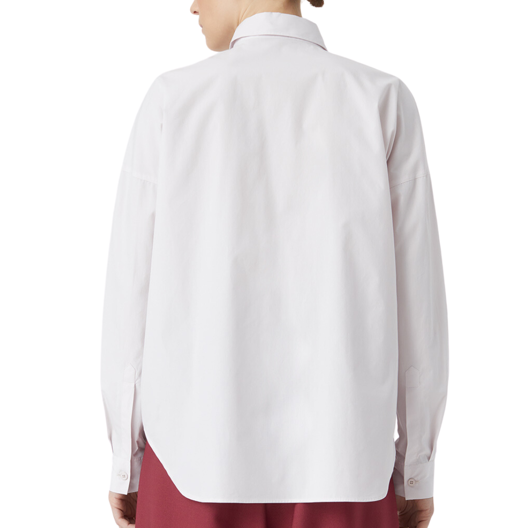 Dropped Shoulder Blouse in White