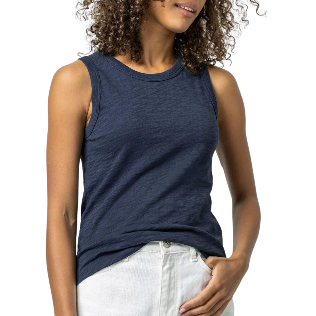 Back Seam Tank in Navy