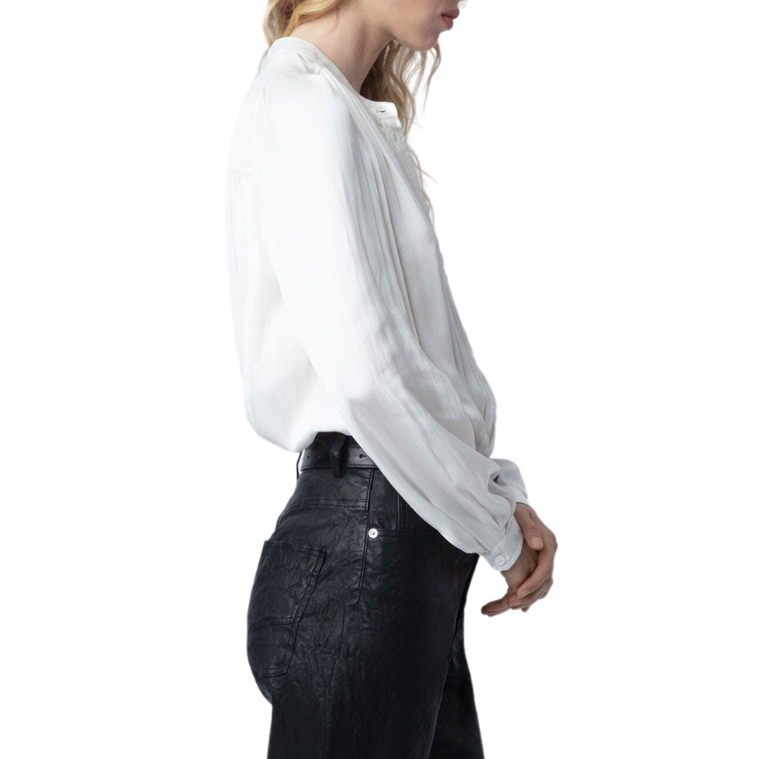 Tchin Satin Blouse in Judo