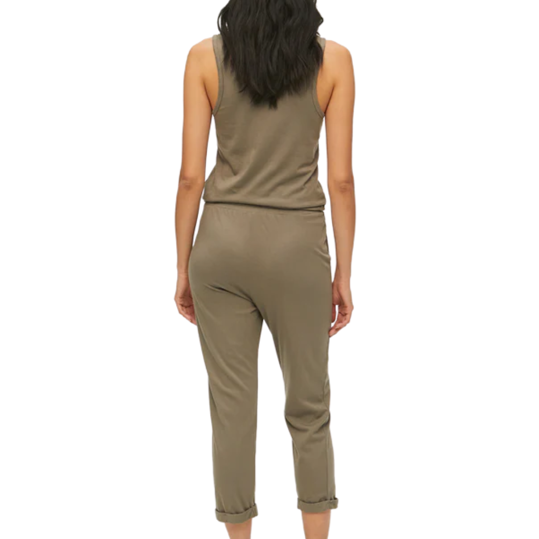 Theo Tank Jumpsuit in Olive