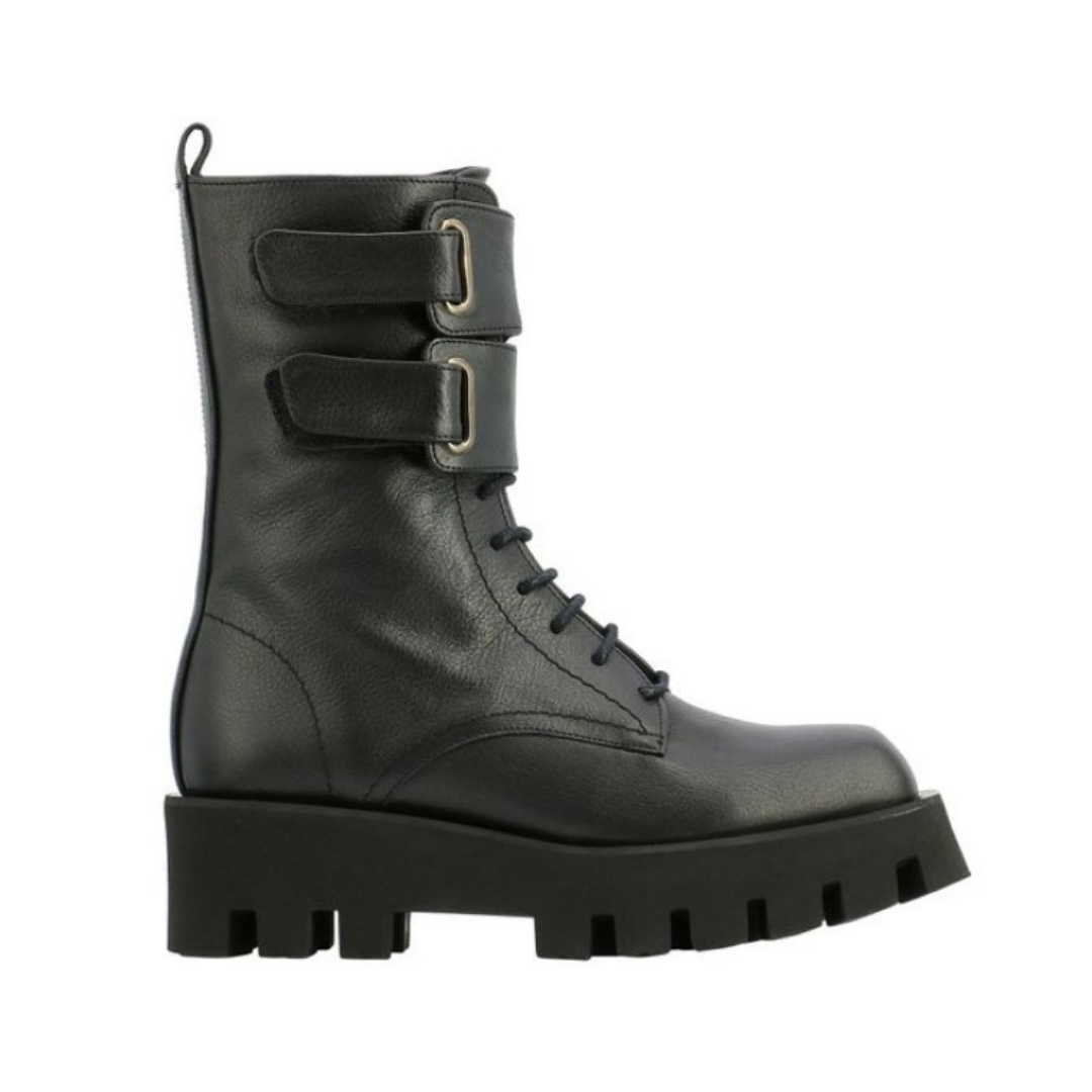 Alina Combat Boot in Black