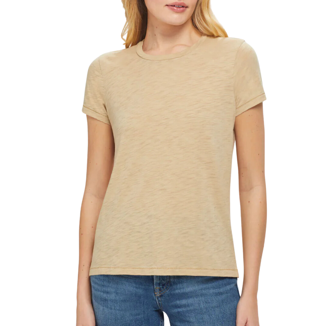 Signature Slub Contrast Stitch Boy Tee in Safari Butternut