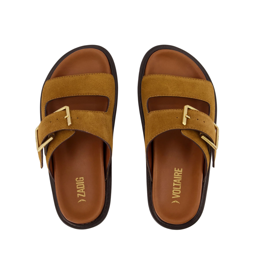 Alpha Cecilia Suede Sandals in Folk
