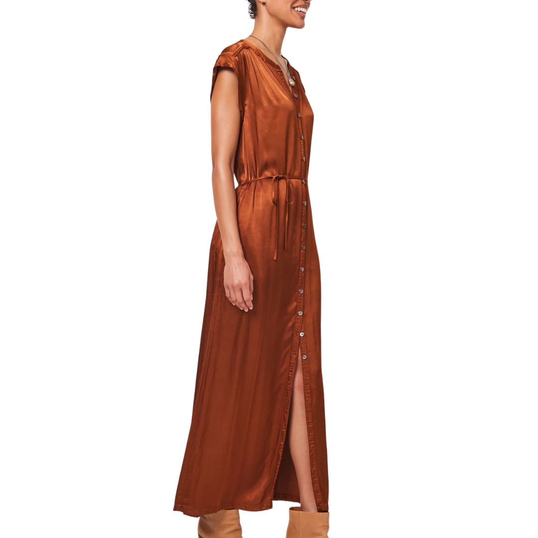 Violet Maxi Dress in Cognac