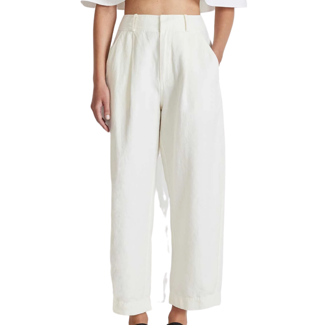 Bari Crop Trouser in Cream