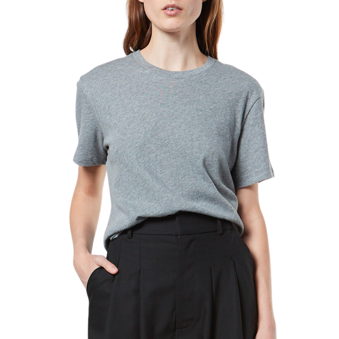 Cashmere Loose S/S Tee in Smoke