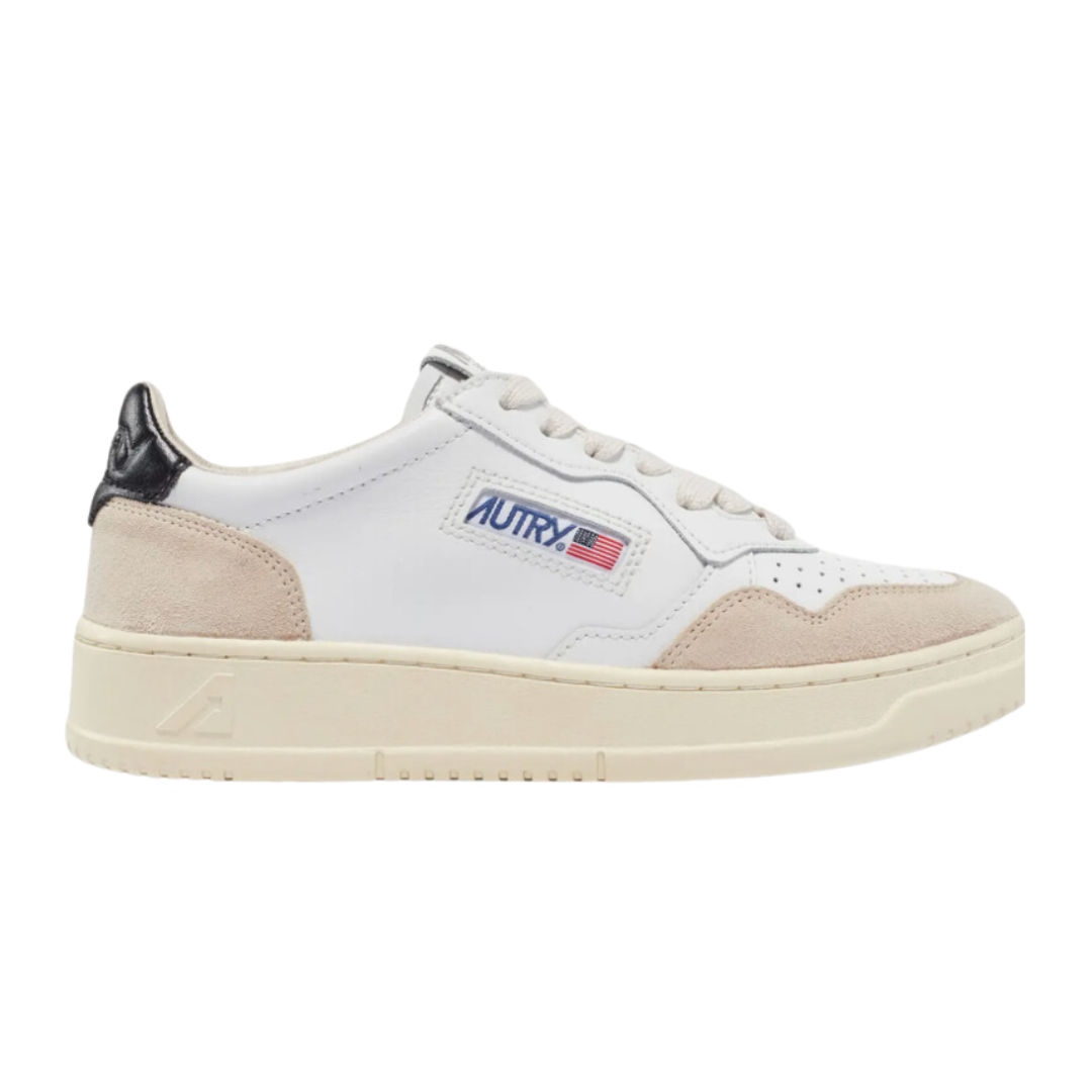 Medalist Low Sneakers in Ivory and Black