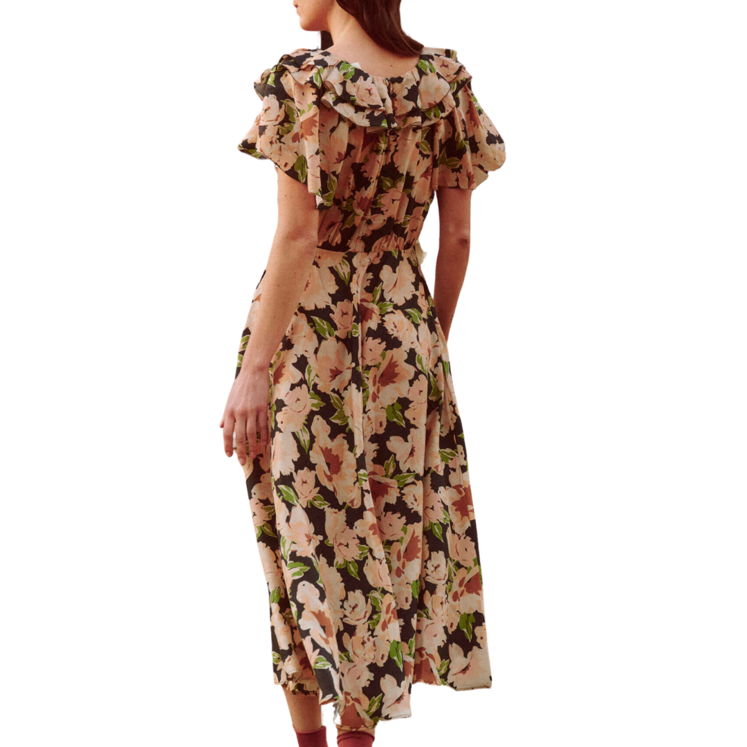 The Parish Dress in Victorian Rose Print