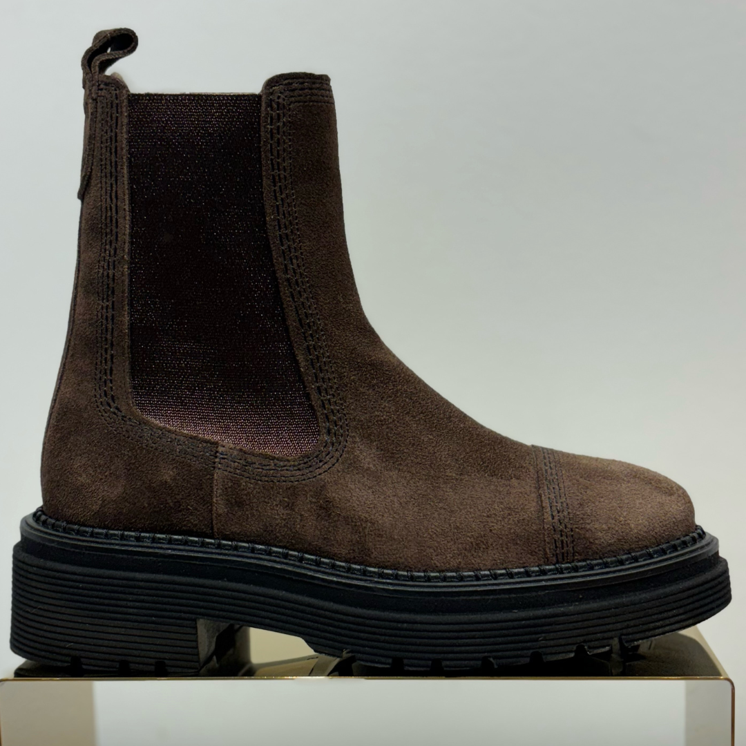 Siena Flat Ankle Boots in Crosta Expresso