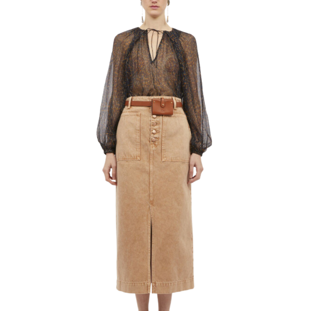 The Bea Skirt in Stone Dye Wash