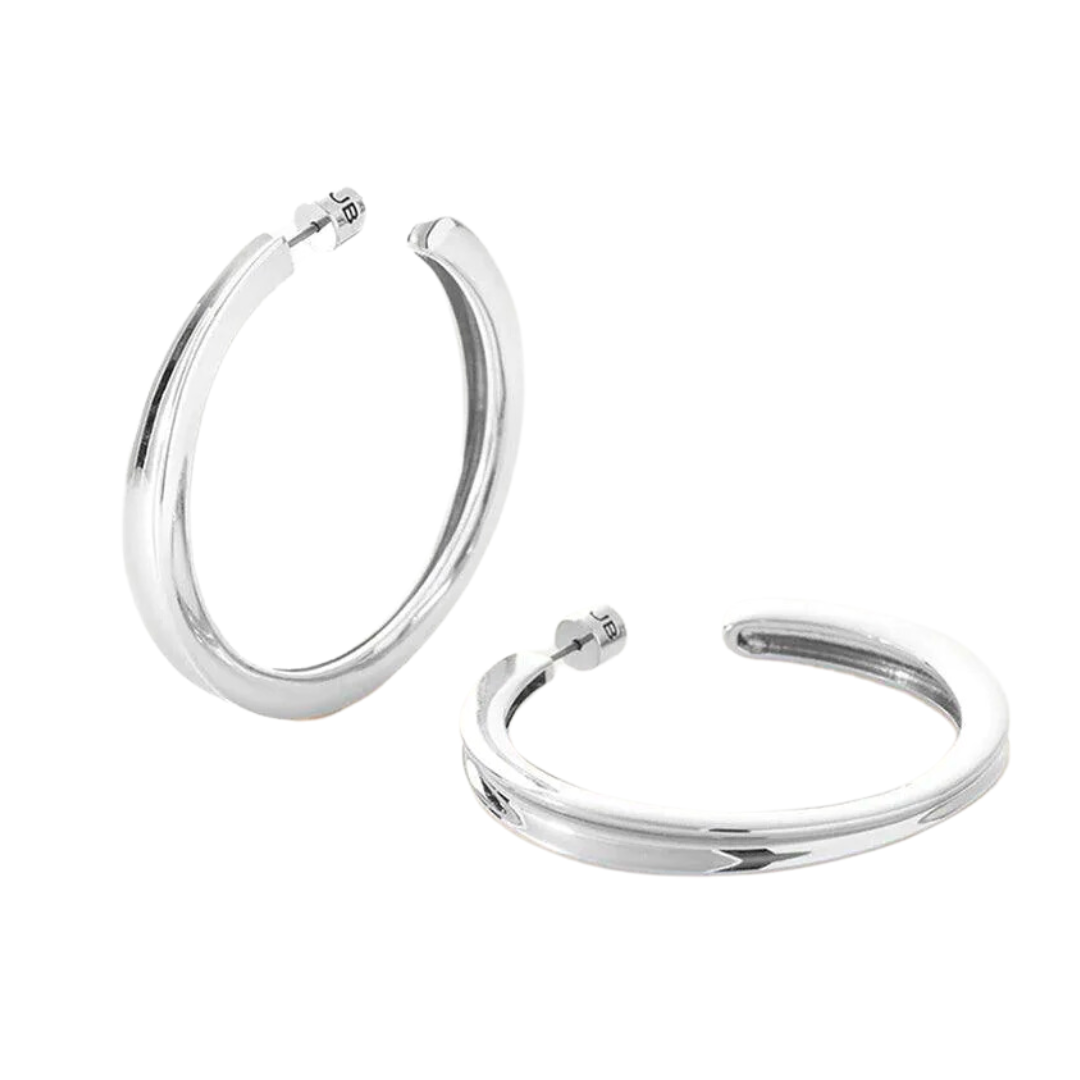 Slim Doune Hoops in Silver