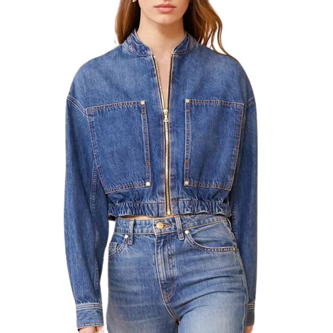 The Alessa Jacket in Danube Medium Indigo Wash