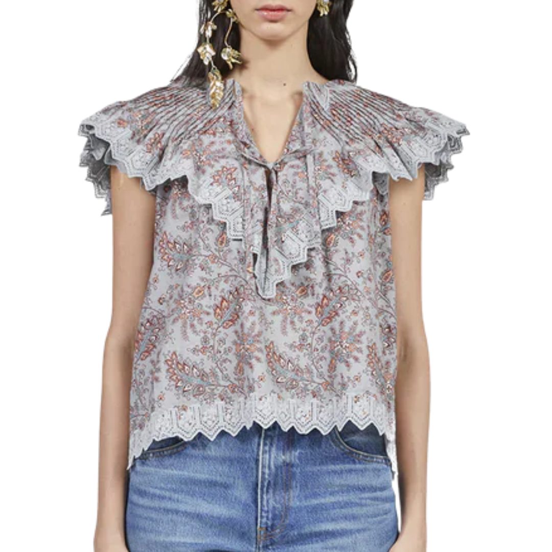 Lea Top in Cornflower