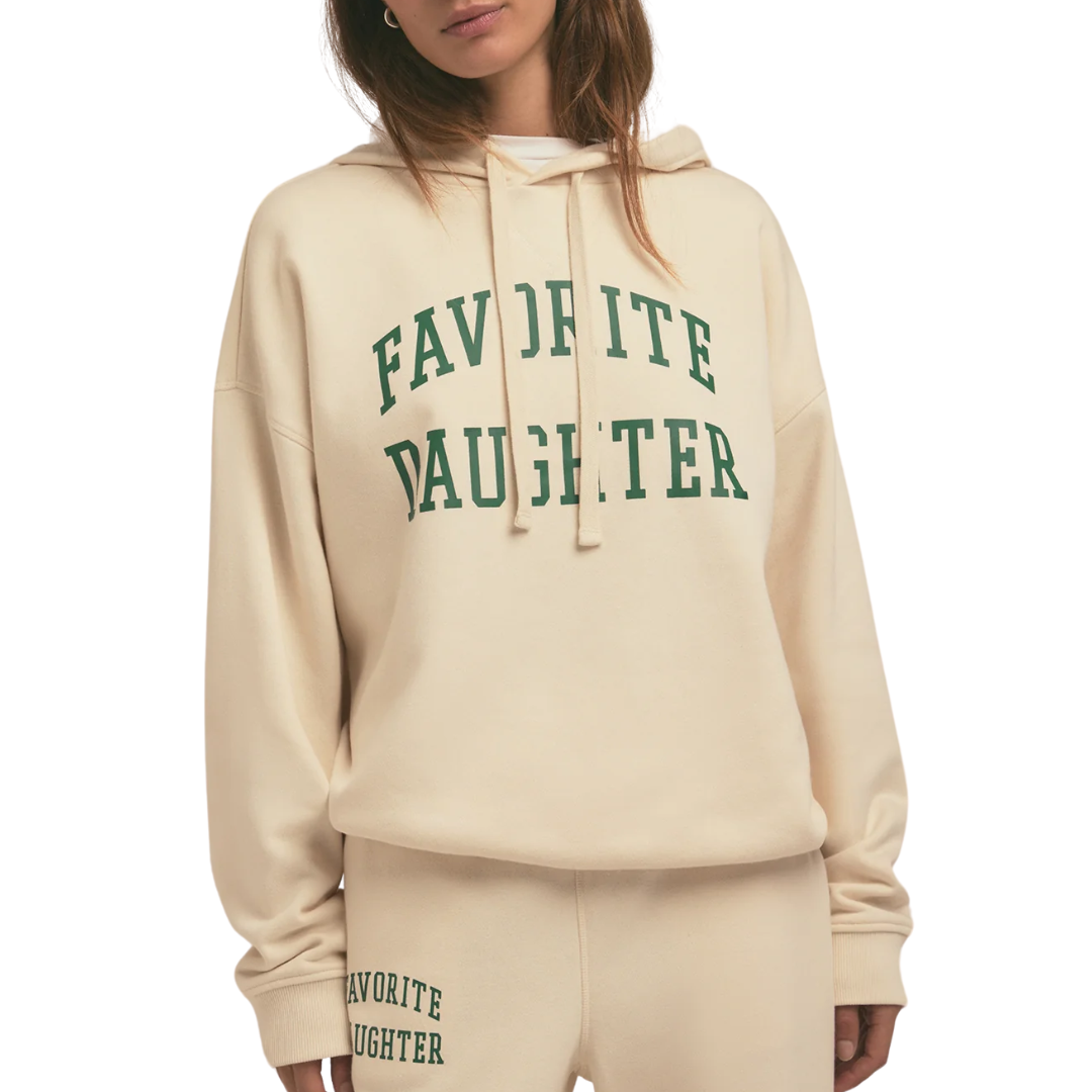 The Collegiate Hoodie in Ivory