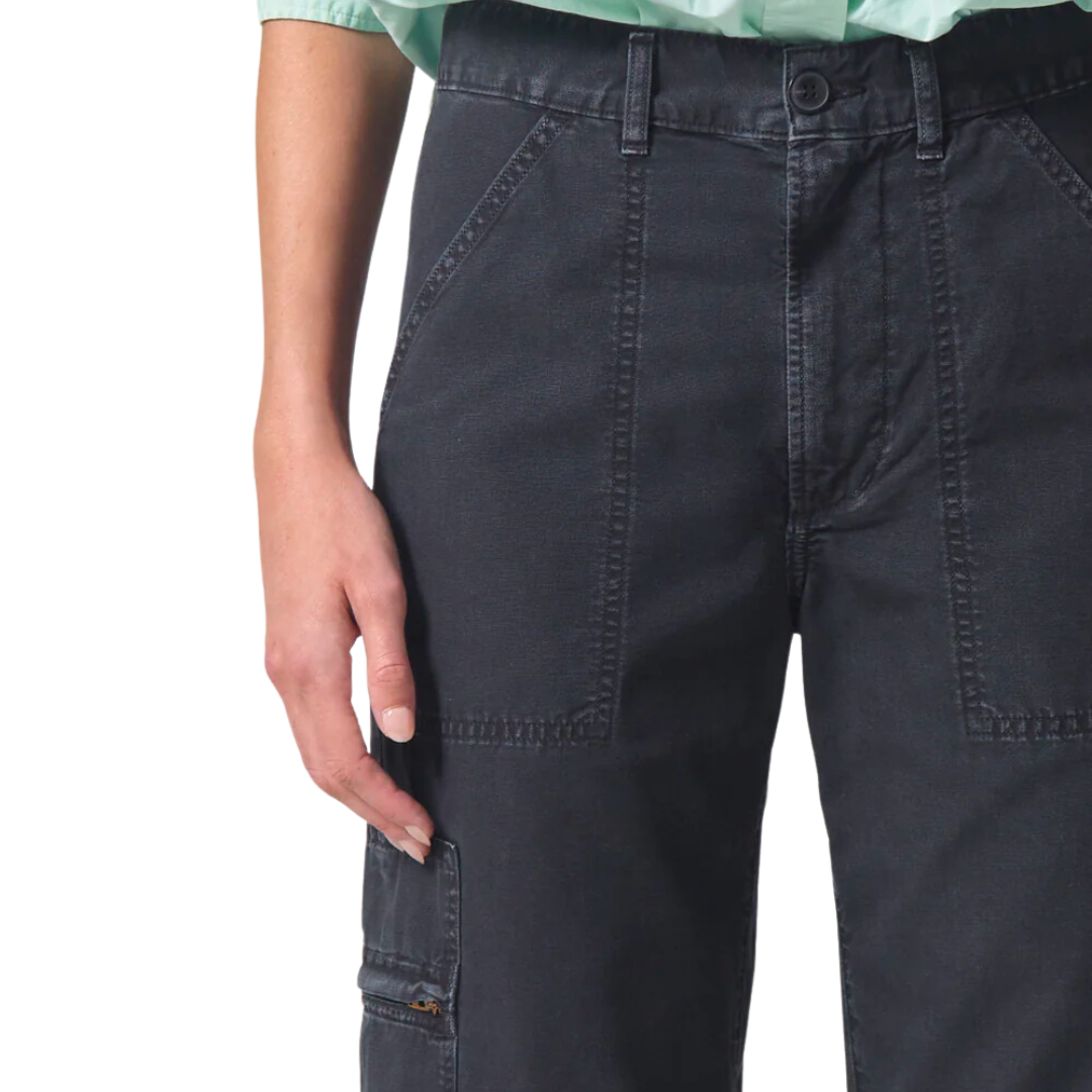 Marcelle Low Slung Easy Cargo in Washed Black