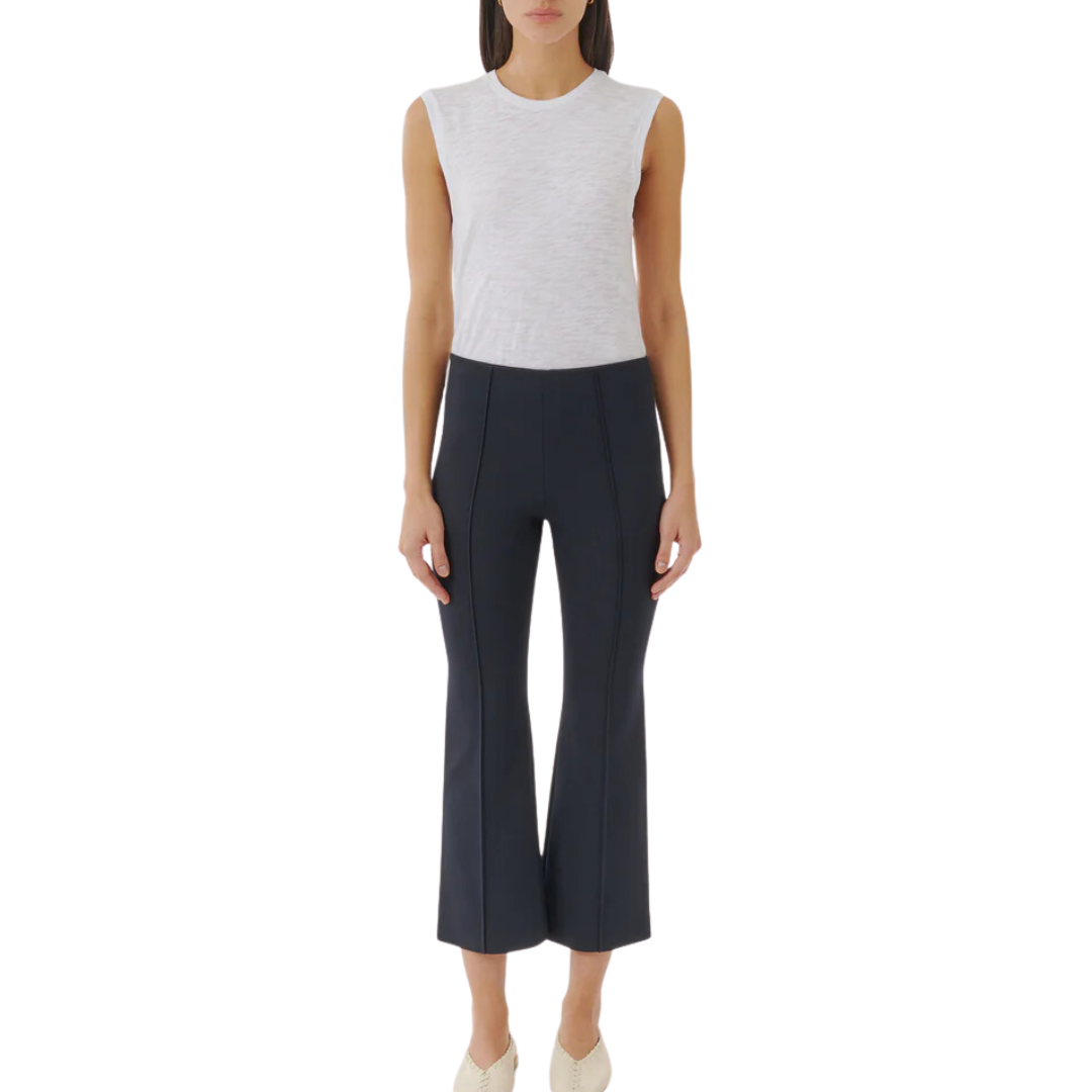 Ponte Kick Flare Pant in Deep Navy