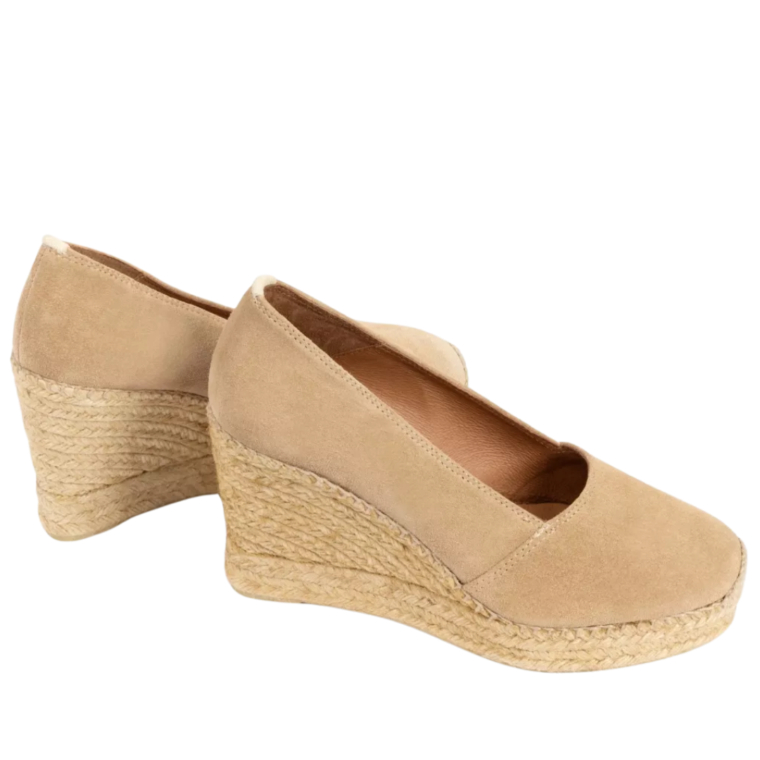Colina Suede Espadrille in Sand