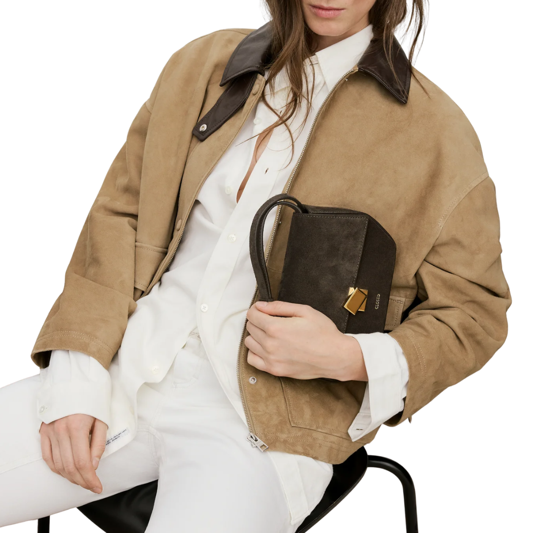 Goatskin Country Jacket in Sand Beige