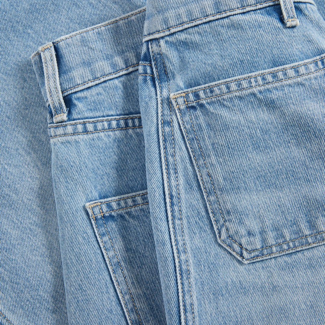 Taylor Cropped Patch-Pocket Wide-Leg Jean in Big Splash