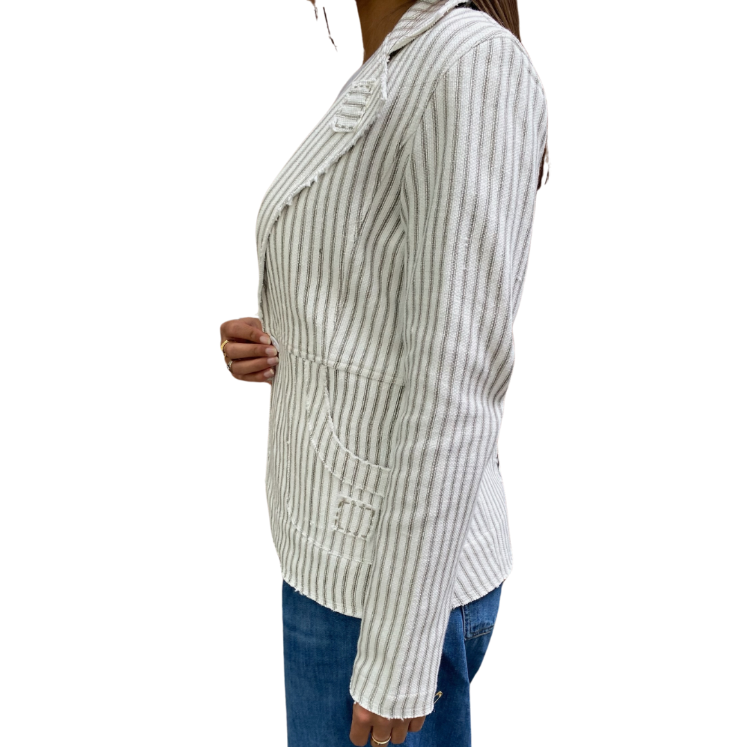 Stripe Blazer in Grey