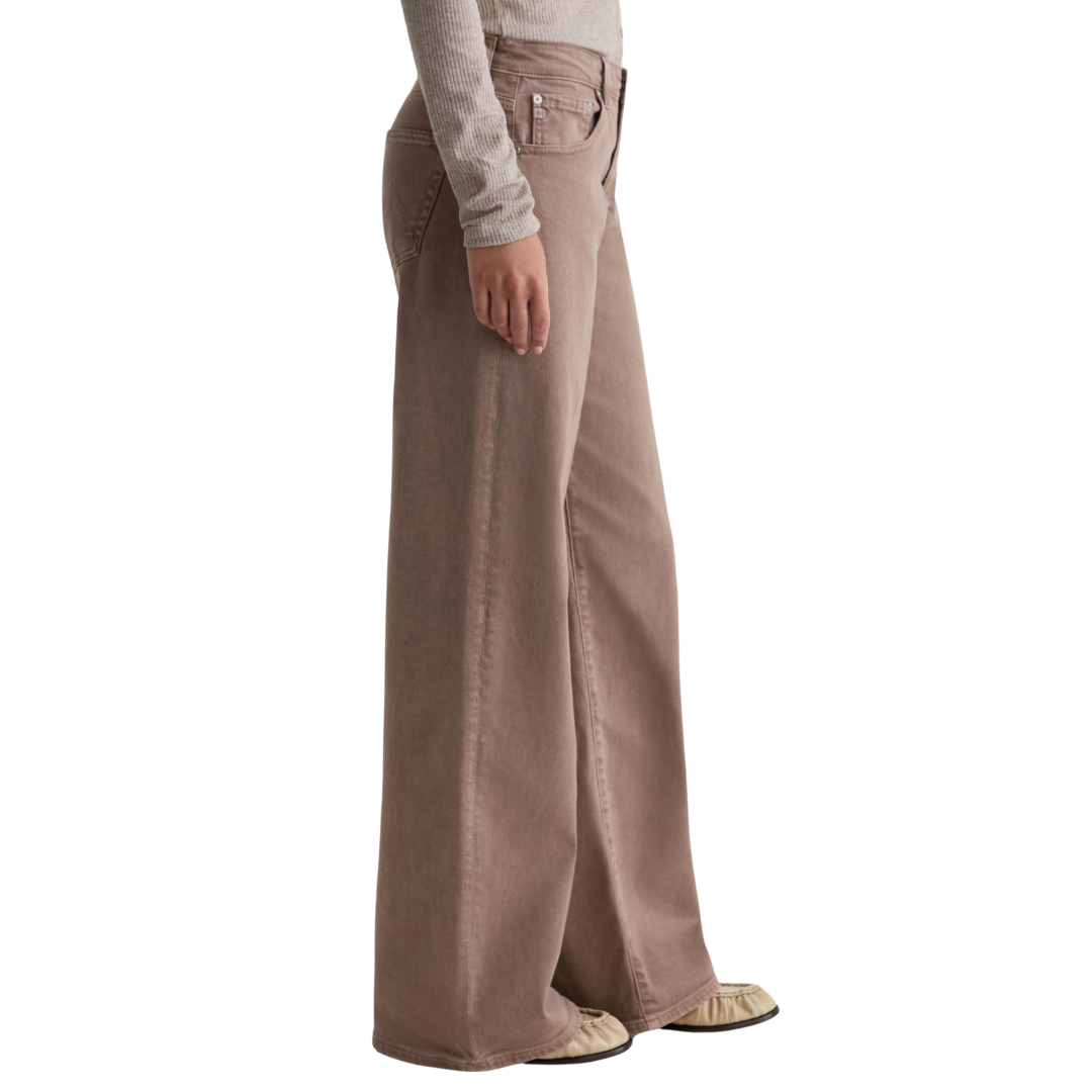 Adria Wide Leg in Sulfur Taupe Grey