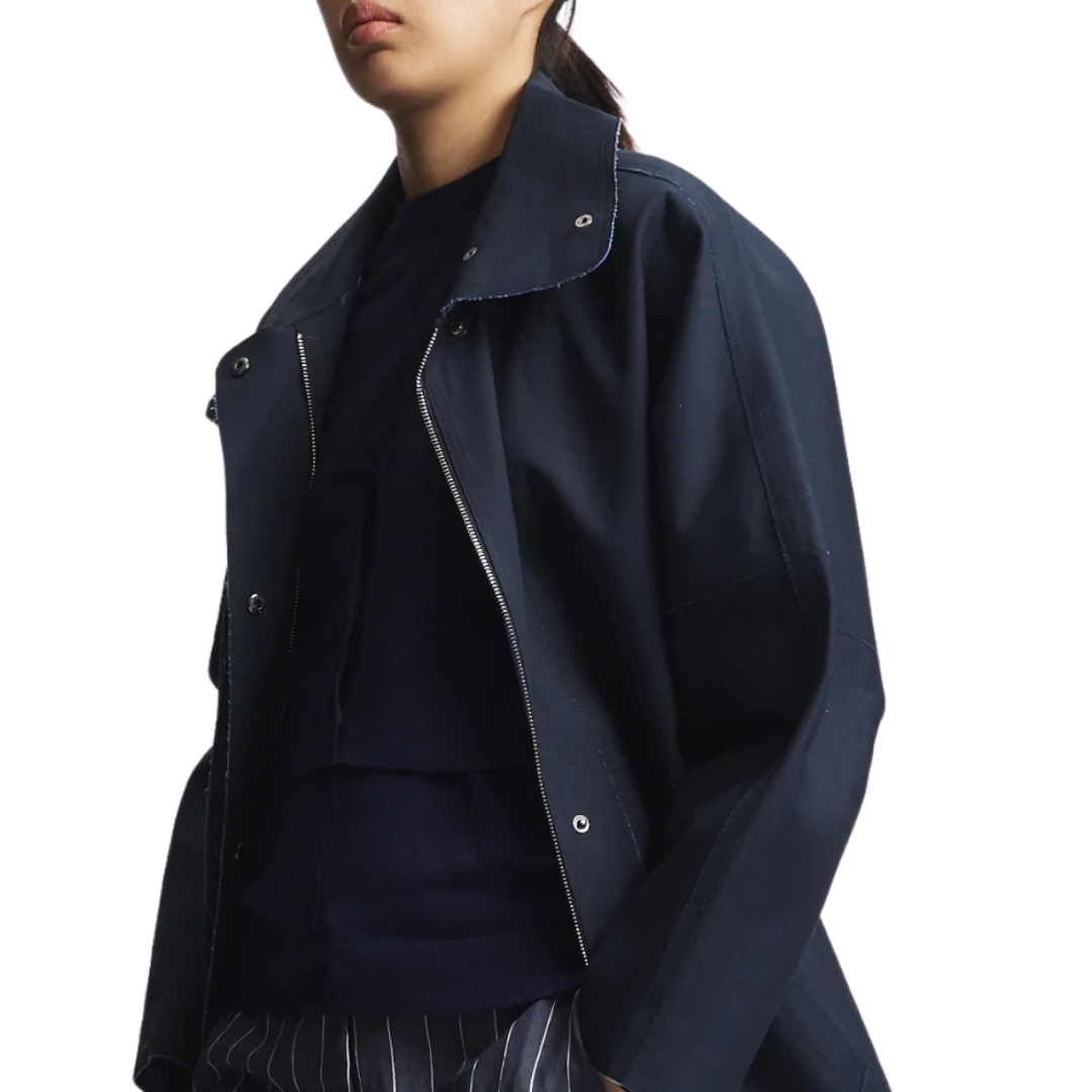 Nixon Cropped Cardigan in Navy