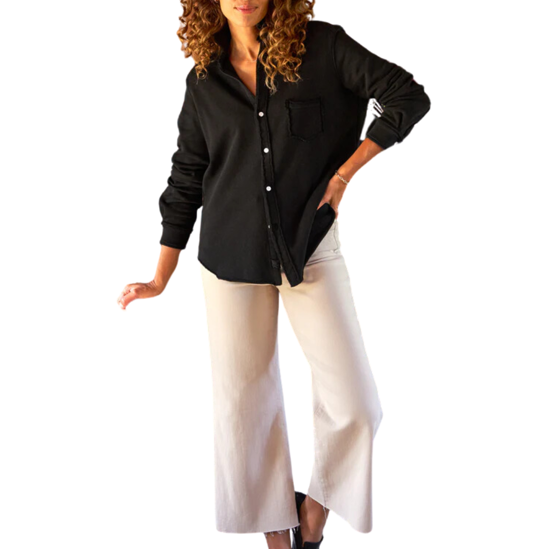 Eileen in Triple Fleece Cotton Black