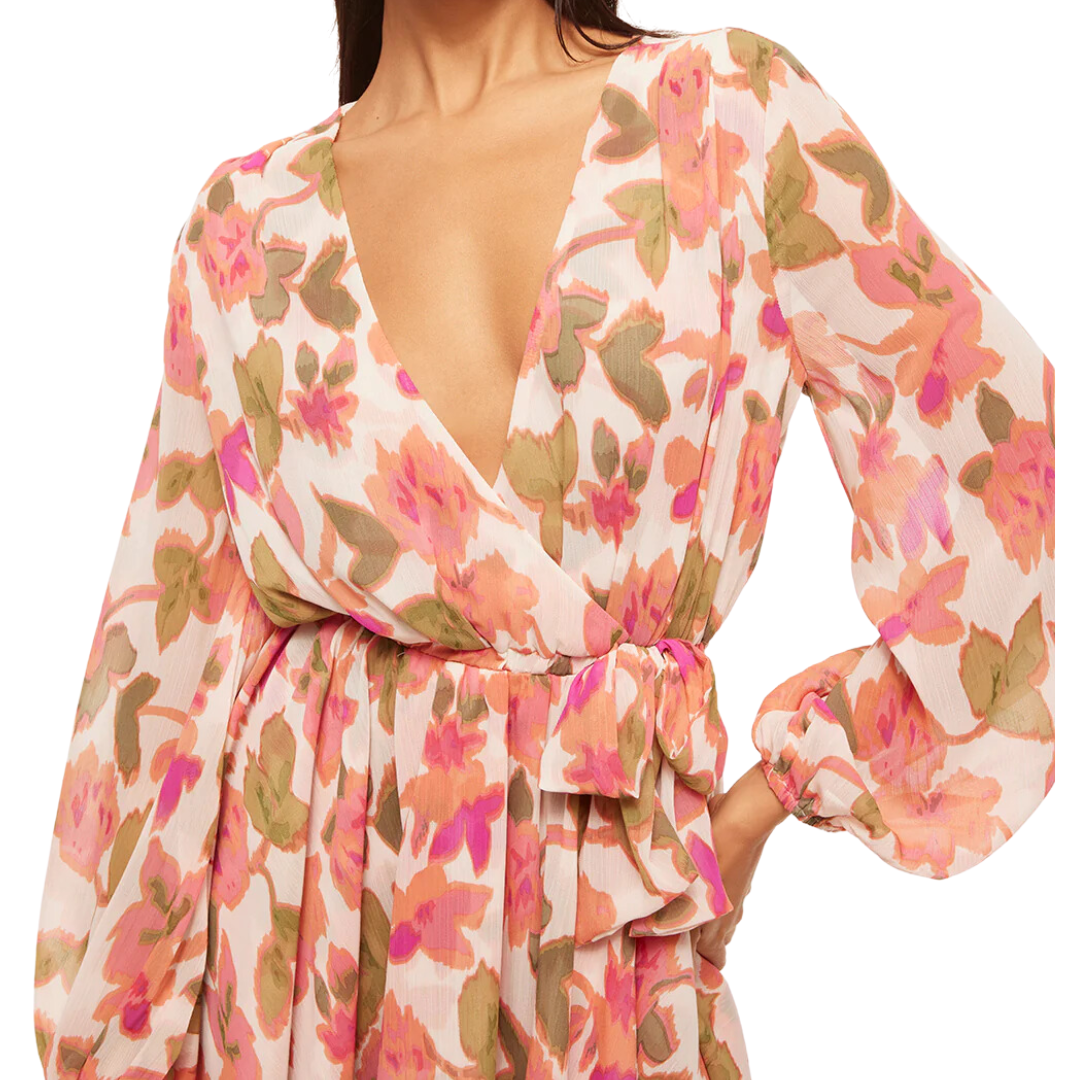 Caria Dress in Sonoran Flora Chiffon