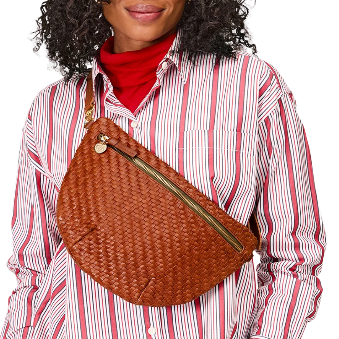 Grande Fanny in Hazelnut Woven Zig-Zag