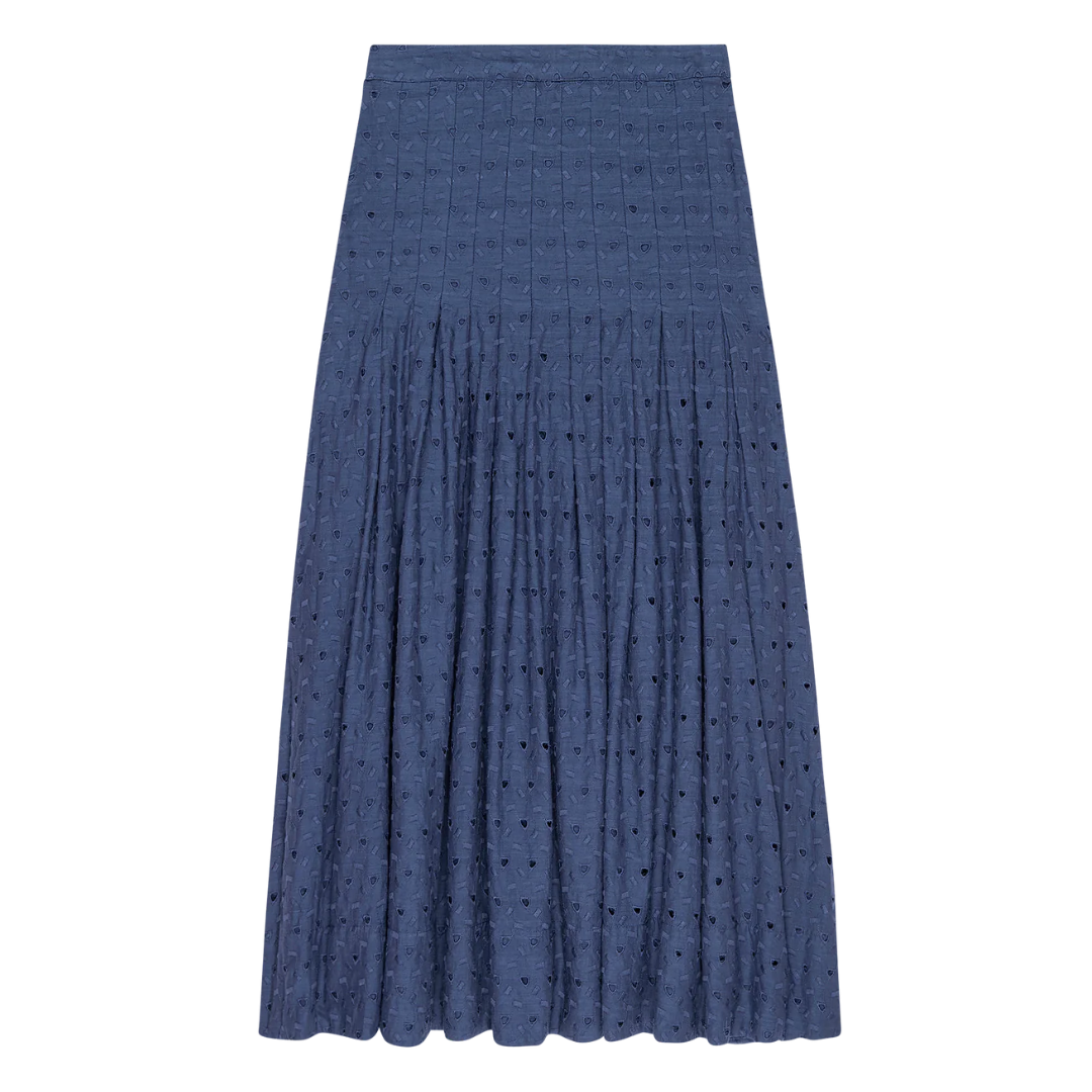 The Rhythm Skirt in Riverside Blue