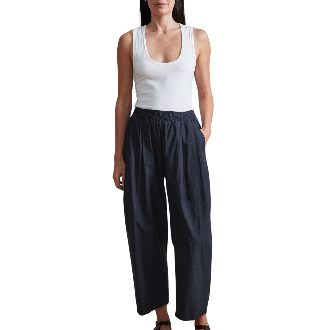 Spa Pleat Pant in Black