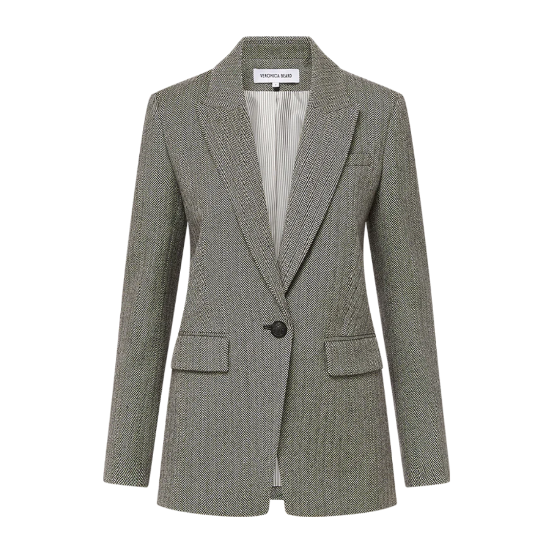Vega Wool Dickey Jacket in Black/White