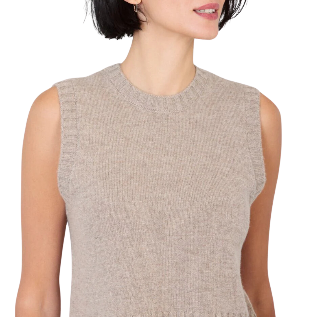 Gillian Sweater Vest in Natural