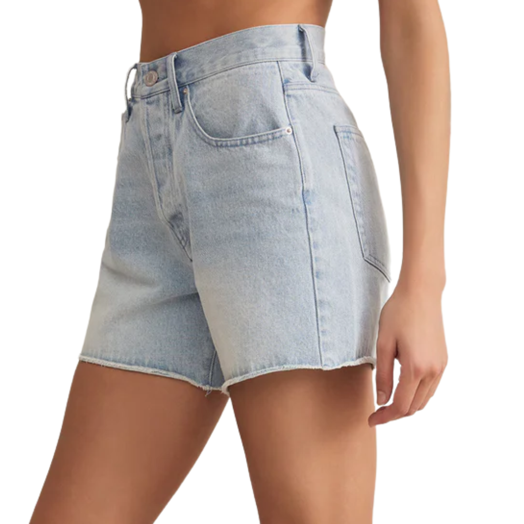 Everyday Hi Rise Denim Short in Faded Indigo