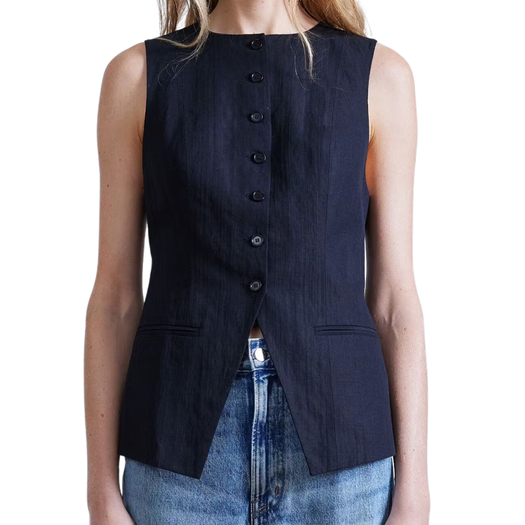 Marca Tunic Vest in Navy