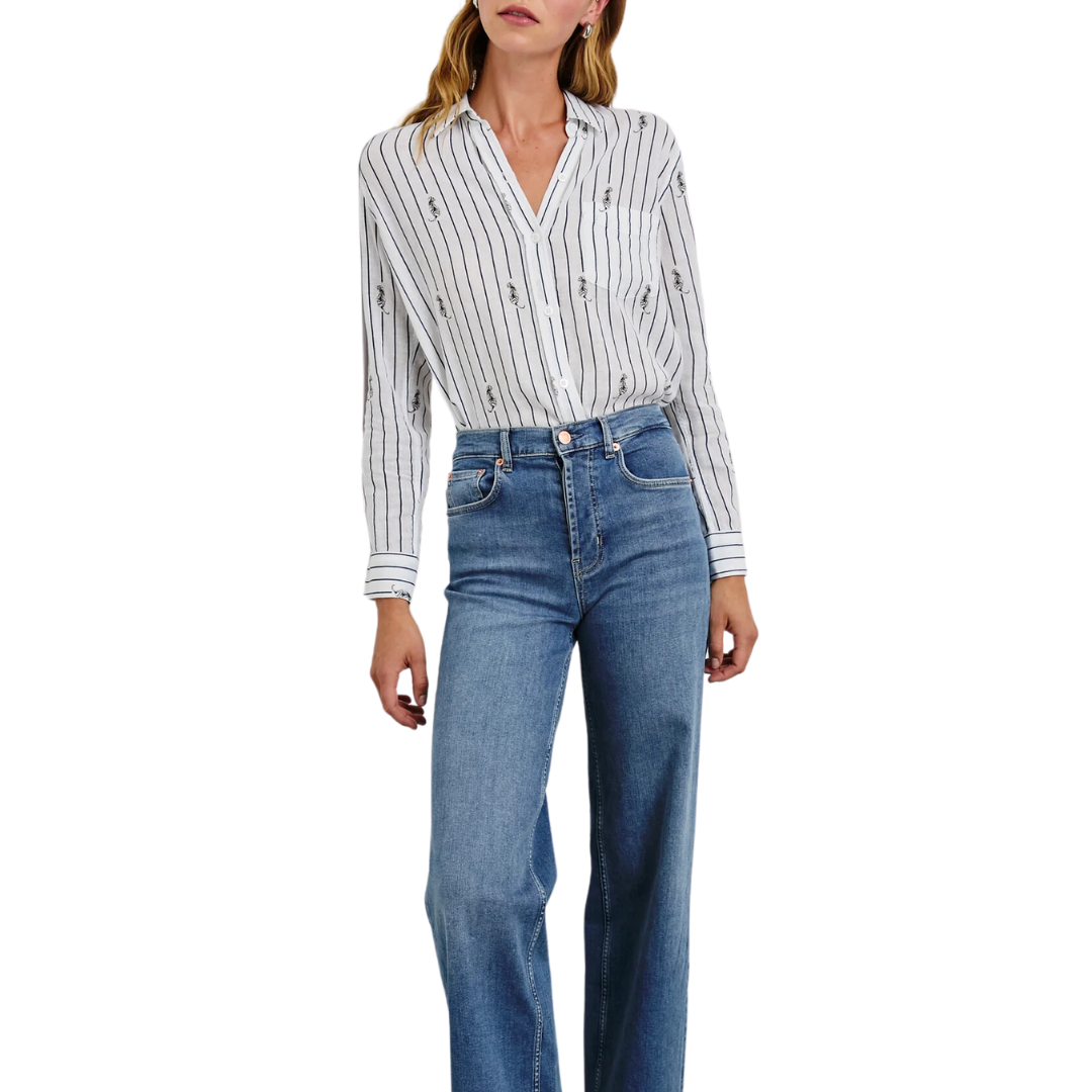 Charli Shirt in Navy Stripe Tigers